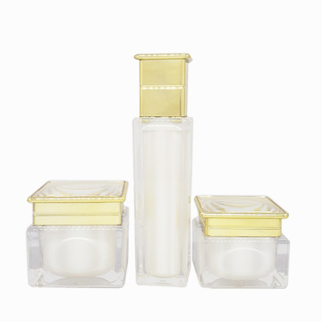 30g 50g de plástico branco vazio quadrado em frascos de estoque para creme 30ml 50ml 100ml Pronto para enviar garrafas de loção e jarra